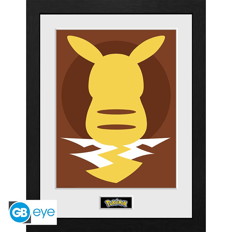 POKEMON - Poster incorniciato: "Pikachu Silhouette 25" (30x40) - Disponibile in 2/3 giorni lavorativi Abystyle