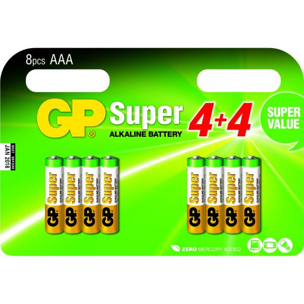 Pile Alkaline GP AAA Super ( blister 8pz) - Disponibile in 2/3 giorni lavorativi