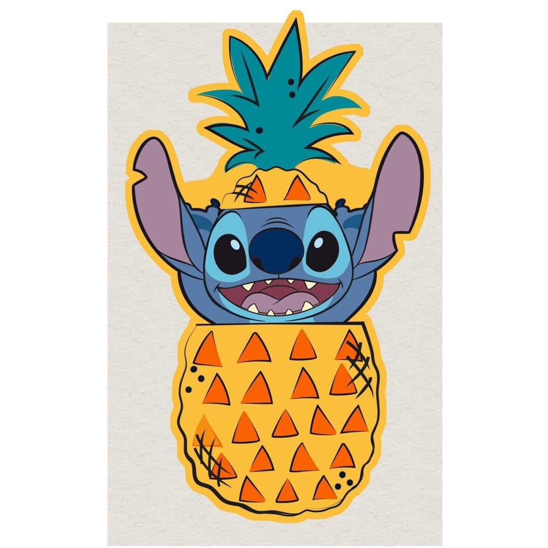 AYMAX - Disney - Lilo & Stitch - Cuscino"Stich Ananas" - Disponibile in 2/3 giorni lavorativi