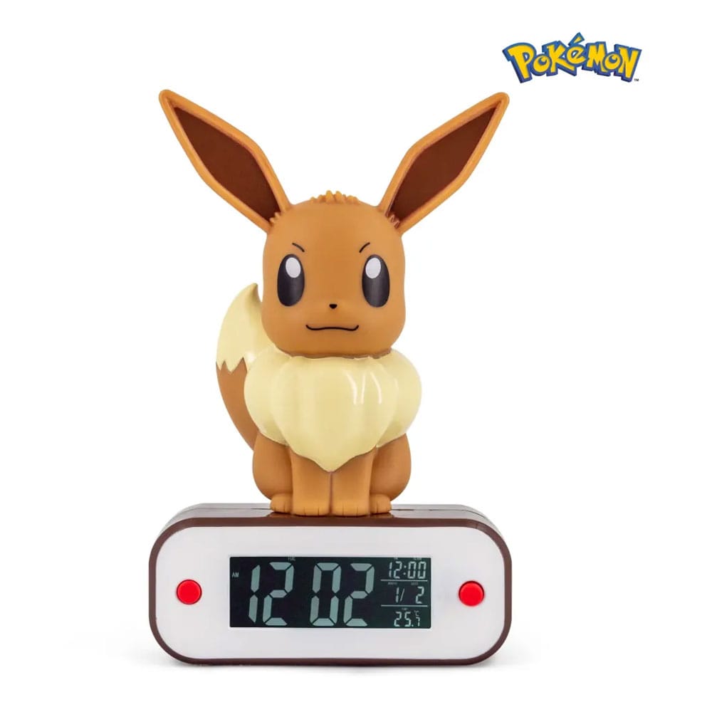 POKEMON OROLOGIO SVEGLIA DIGITALE POKEBALL CON LAMPADA EVEE 18 CM - Disponibile in 2/3 giorni lavorativi