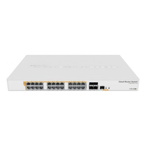 Mikrotik CRS328-24P-4S+RM switch di rete Gestito L2/L3 Gigabit Ethernet (10/100/1000) Bianco 1U Supporto Power over Ethernet (PoE) - Disponibile in 6-7 giorni lavorativi