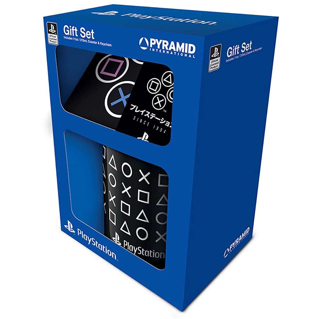 PYRAMID PLAYSTATION GIFT SET (TAZZA + COASTER + PORTACHIAVI) - Disponibile in 2/3 giorni lavorativi