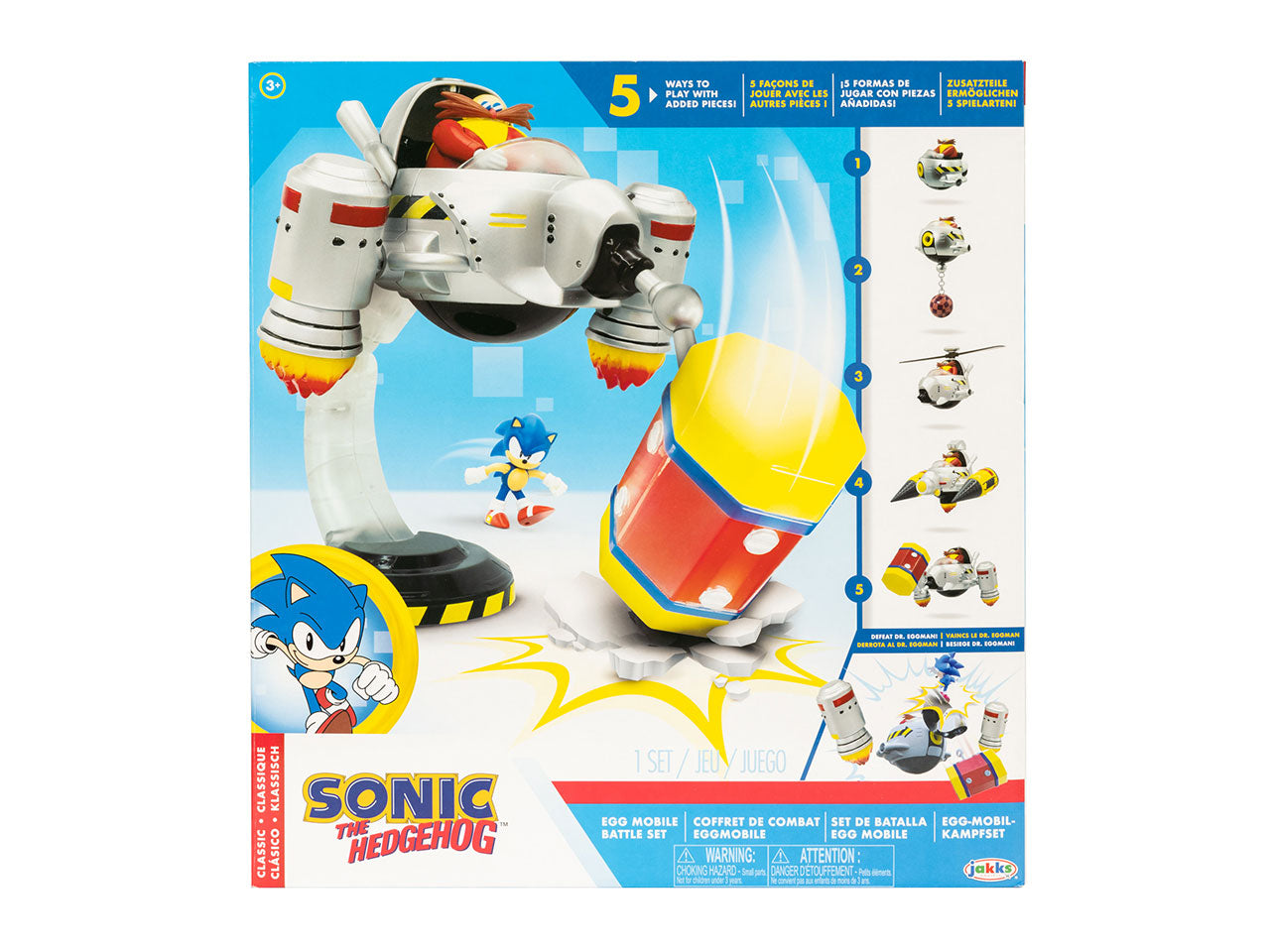 JAKKS PACIFIC SONIC THE HEDGEHOG - SONIC EGG MOBILE BATTLE SET - Disponibile in 2/3 giorni lavorativi
