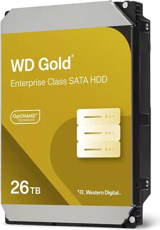 WD Gold WD261KRYZ - Festplatte - Enterprise - 26 TB - intern - 3.5" (8.9 cm) - SATA 6Gb/s - 7200 rpm - Puffer: 512 MB (WD261KRYZ) - Disponibile in 6-7 giorni lavorativi