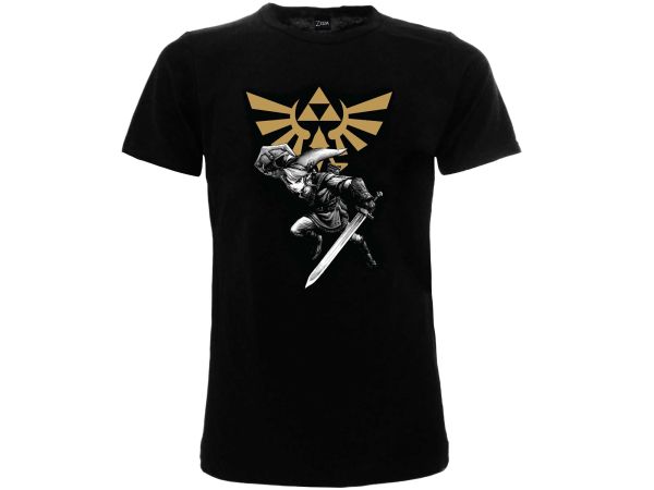 T-Shirt The Legend of Zelda: Link L nera - Disponibile in 2/3 giorni lavorativi