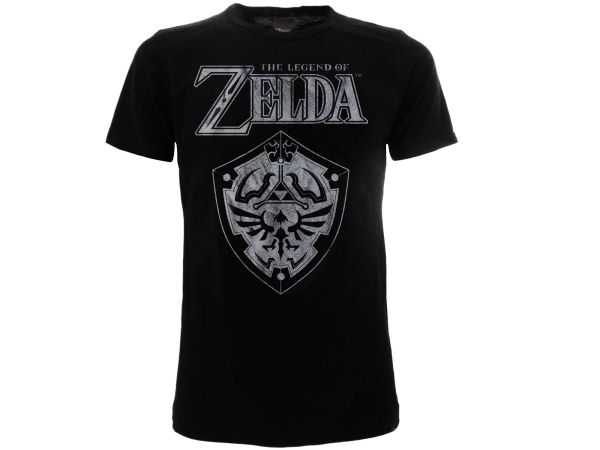 T-Shirt The Legend of Zelda: Shield S nera - Disponibile in 2/3 giorni lavorativi