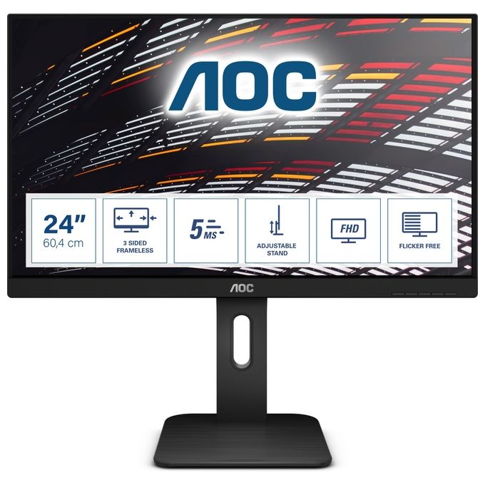 AOC Monitor Flat 23.8'' Pro-line 24P1 1920 x 1080 Tempo di risposta 5 ms - Disponibile in 3-4 giorni lavorativi