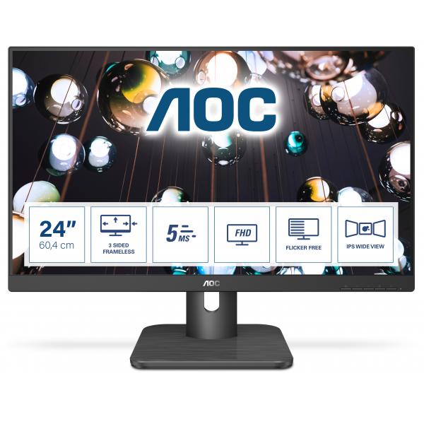 MONITOR AOC 23,8" TN VGA HDMI DP 5MS AOC 24E1Q 16:9 MM - Disponibile in 3-4 giorni lavorativi