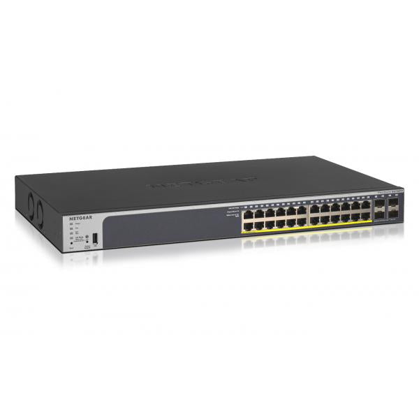 Netgear GS728TP Gestito L2/L3/L4 Gigabit Ethernet (10/100/1000) Supporto Power over Ethernet (PoE) 1U Nero - Disponibile in 6-7 giorni lavorativi