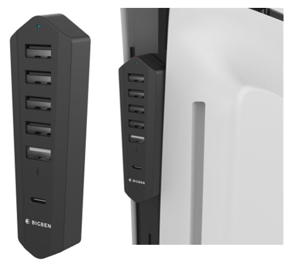 PS5 NACON USB Hub per PS5 Slim: 1USB-C, 5 USB-A Accessori - Disponibile in 2/3 giorni lavorativi