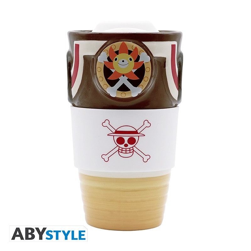 ABYSTYLE ONE PIECE - Tazza da viaggio (in ceramica): "Thousand Sunny" - Disponibile in 2/3 giorni lavorativi Tazza