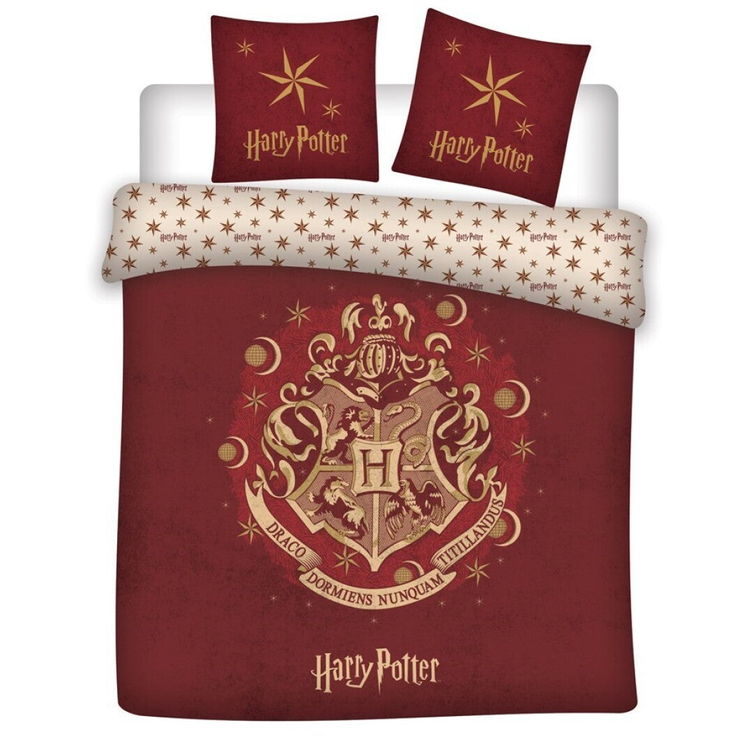 HARRY POTTER - Copripiumino (240x200 cm) + Federe (2x63x63 cm): "Hogwarts" - Disponibile in 2/3 giorni lavorativi GED