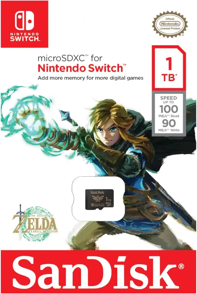 Switch SANDISK Micro SDXC 1 TB Zelda Edition Accessori - Disponibile in 2/3 giorni lavorativi