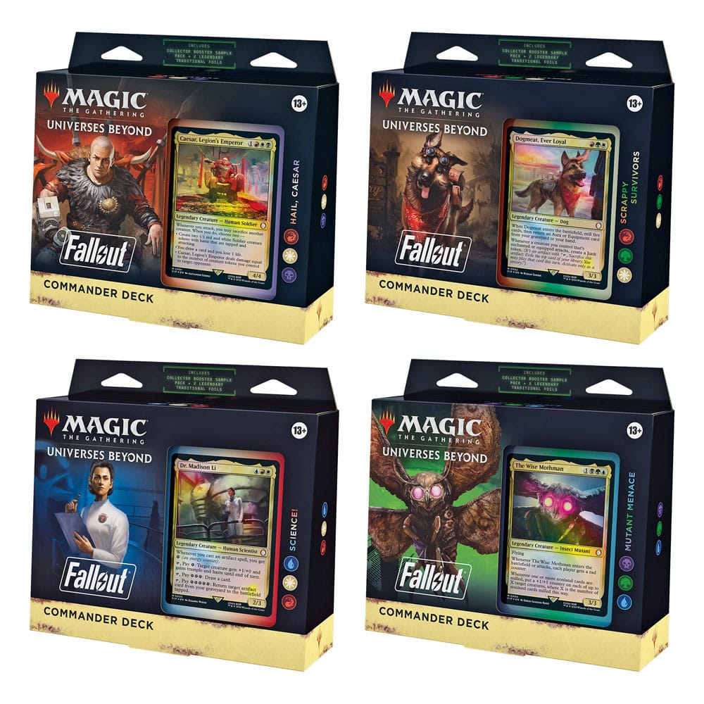 Magic: The Gathering Universes Beyond - Fallout Commander Deck (display 4 mazzi) - ENG - Disponibile in 2/3 giorni lavorativi