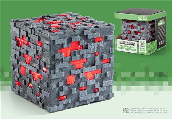 Minecraft - Minerale di Redstone luminoso Replica da collezionare - Disponibile in 2/3 giorni lavorativi Noble Collection
