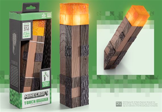 Minecraft - Torcia luminosa Replica da collezione - Disponibile in 2/3 giorni lavorativi Noble Collection