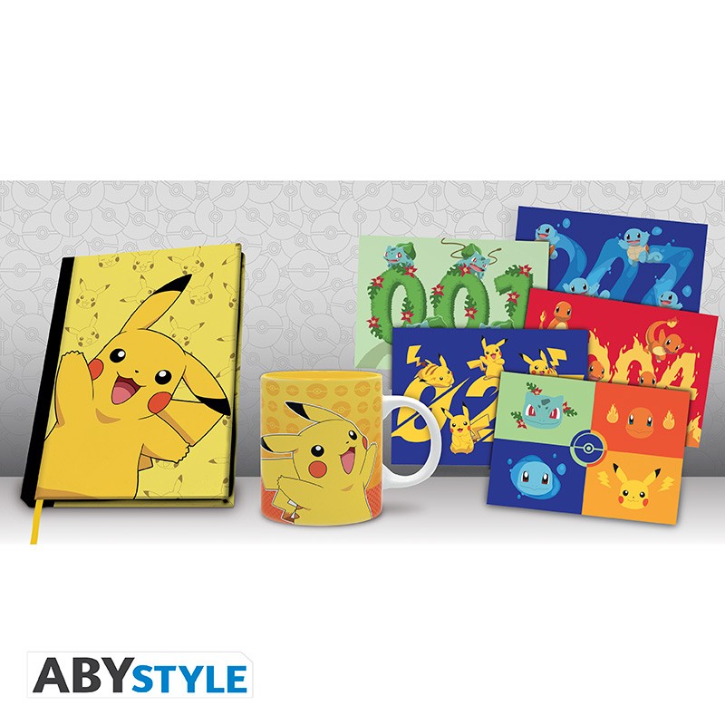 POKEMON: Agenda A5 + Tazza 320ml + Postcards "Pikachu" - Disponibile in 2/3 giorni lavorativi Abystyle
