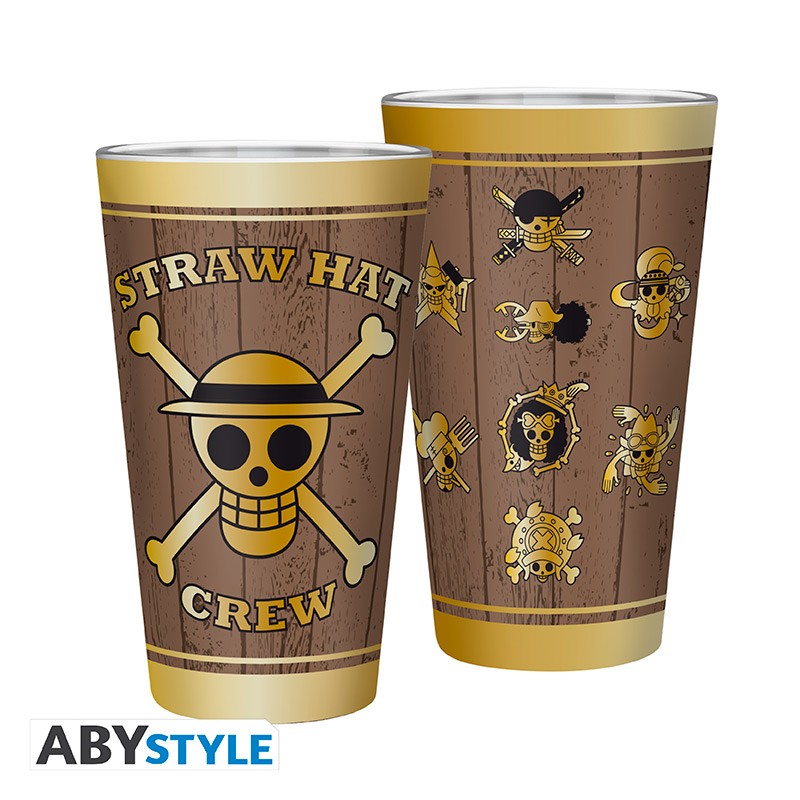 ABYSTYLE ONE PIECE - Bicchiere 400 ml: "Skulls - Matte" - Disponibile in 2/3 giorni lavorativi
