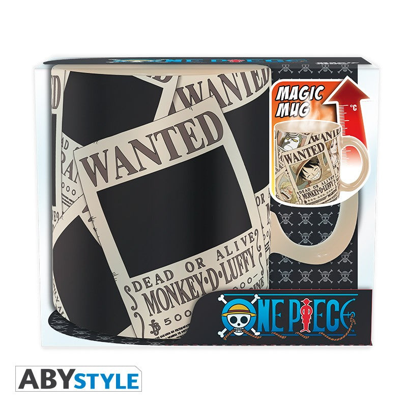 ABYSTYLE ONE PIECE - Tazza termosensibile 460 ml: "Wanted" - Disponibile in 2/3 giorni lavorativi Tazza