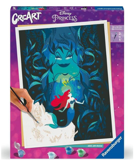 RAVENSBURGER CreArt Serie Premium B - Disney: Arielle e Ursula CreArt Adult - Disponibile in 2/3 giorni lavorativi