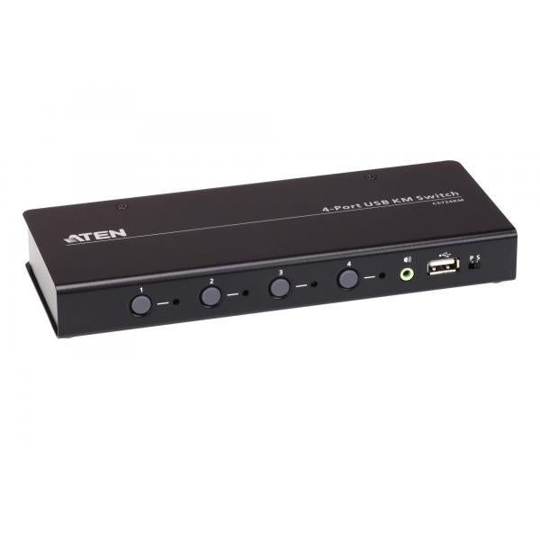 Aten Switch KM USB a 4 porte illimitato (cavi inclusi) - Disponibile in 6-7 giorni lavorativi
