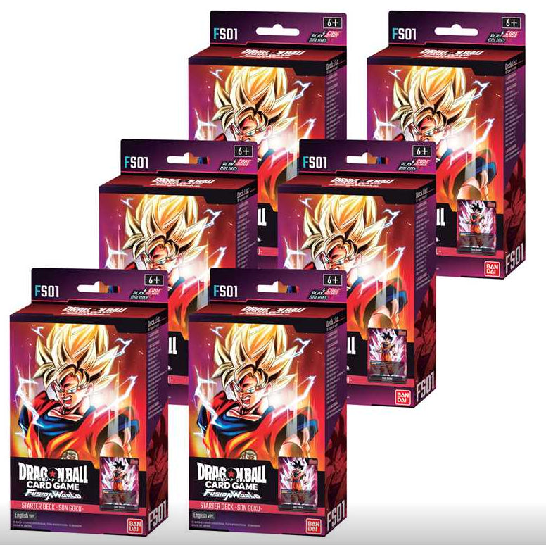 BANDAI DRAGON BALL SUPER FUSION WORLD Starter Deck FS-01 (3rd wave) Display 6x - SON GOKU - ENG - Disponibile in 2/3 giorni lavorativi