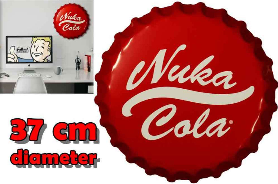 99393 - Fallout Tin Sign Nuka-Cola Bottle Cap - Disponibile in 2/3 giorni lavorativi Poster