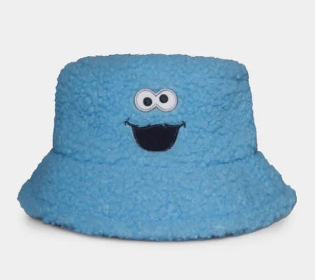 DIFUZED Sesame Street - Cookie Monster - Cappello da pescatore in pelliccia/orsacchiotto - Disponibile in 2/3 giorni lavorativi