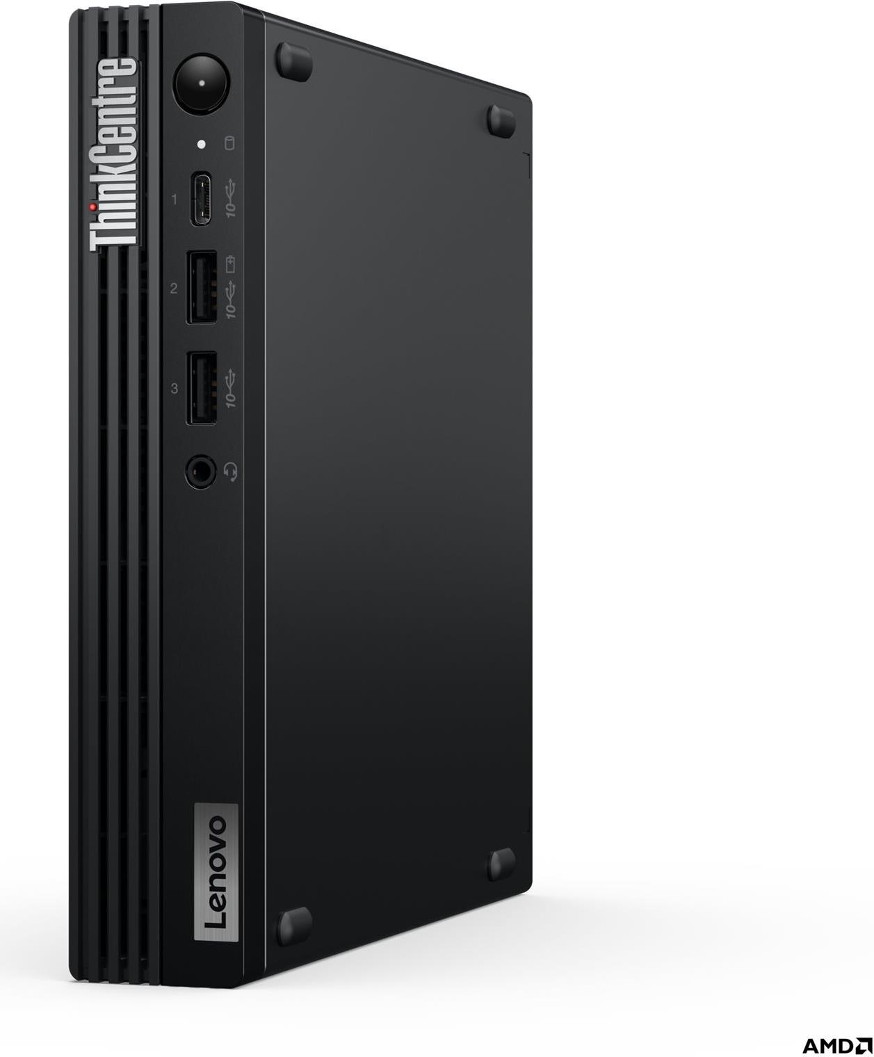 Lenovo ThinkCentre M75q Gen 5 12RQ - Mini - Ryzen 5 8500GE / 3.4 GHz - RAM 16 GB - SSD 512 GB - TCG Opal Encryption 2, NVMe - Radeon 740M - 1GbE, Wi-Fi 6E, Bluetooth 5.3 - WLAN: 802.11a/b/g/n/ac/ax (Wi-Fi 6E), Bluetooth 5.3 - Win 11 Pro - Monitor: ke...