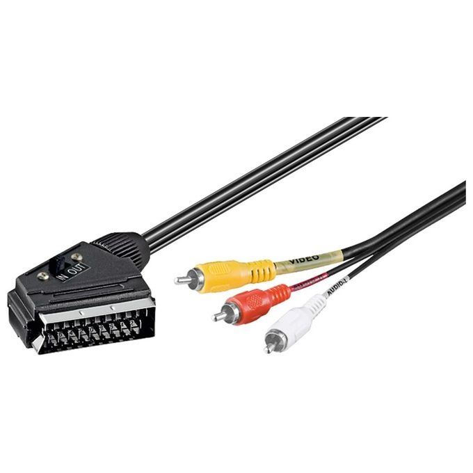 Techly AVK 407-200 2.0m 2 m Cavo SCART 21-pin 4 x RCA - Disponibile in 3-4 giorni lavorativi