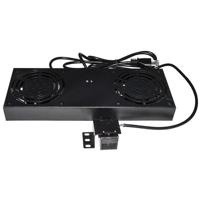 Link kit 2 ventole con termostato per armadi rack a muro link colore nero - Disponibile in 3-4 giorni lavorativi