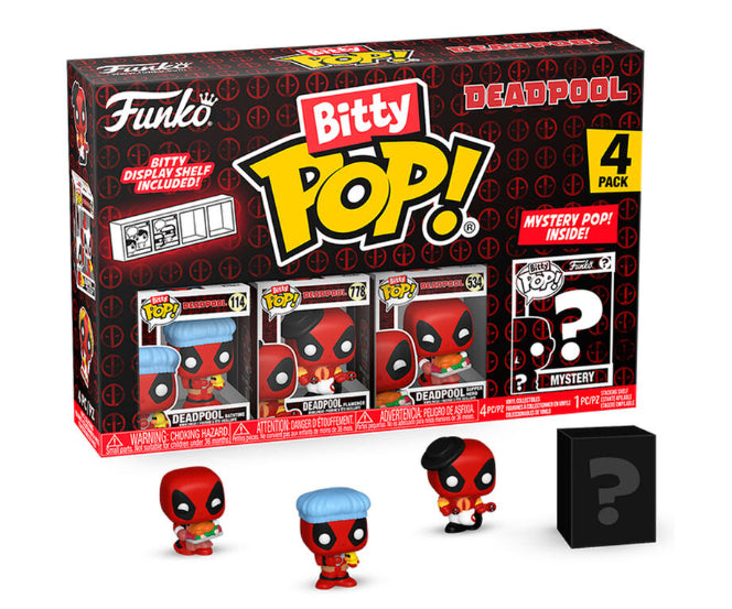 Funko Pop! FUNKO POP Bitty Pop! 4-Pack: Deadpool - Bathtime Vinyl Figures - Disponibile in 2/3 giorni lavorativi