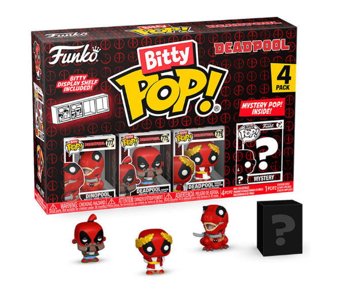 Funko Pop! FUNKO POP Bitty Pop! 4-Pack: Deadpool - Dinopool Vinyl Figures - Disponibile in 2/3 giorni lavorativi