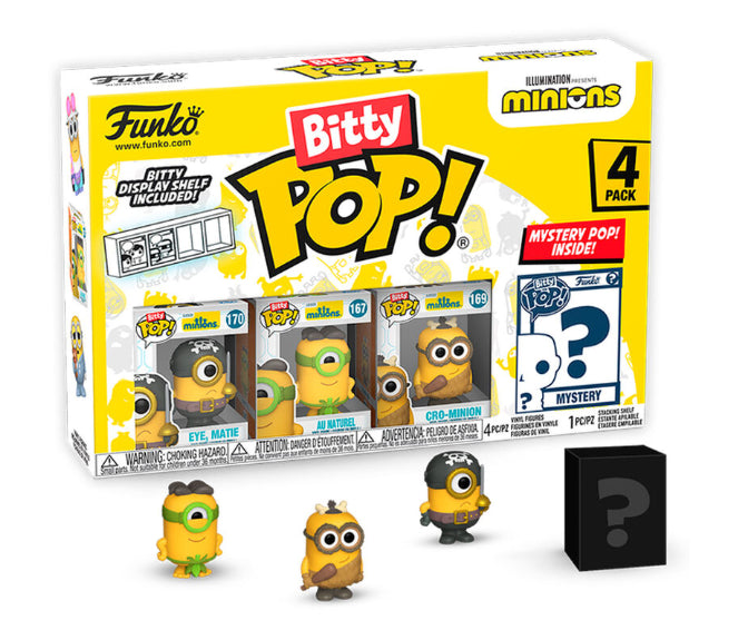 Funko Pop! FUNKO POP Bitty Pop! 4-Pack: Minions - Eye Matie Vinyl Figures - Disponibile in 2/3 giorni lavorativi