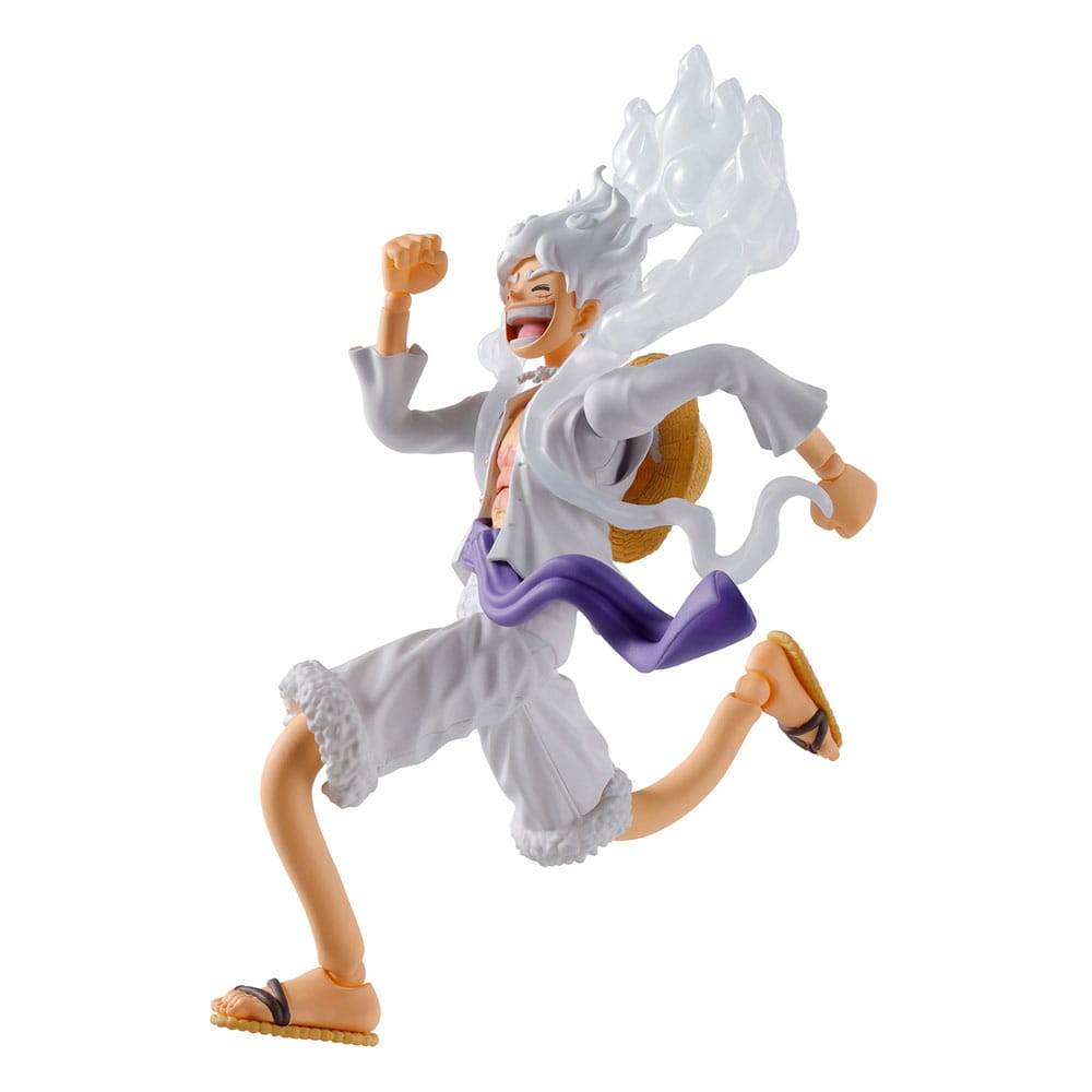 BANDAI 95908 - One Piece Z S.H. Figuarts Action Figure Monkey D. Luffy Gear 5 15 cm - Disponibile in 2/3 giorni lavorativi Action Figures