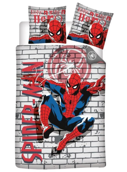 AyMax - MARVEL - Copripiumino (140x200cm) + Federe (65x65cm) : "Spider-Man" - Disponibile in 2/3 giorni lavorativi