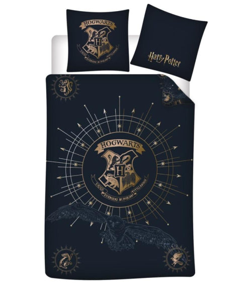 AyMax - HARRY POTTER - Copripiumino (140x200cm) + Federe (65x65cm) : "Hogwarts" - Disponibile in 2/3 giorni lavorativi