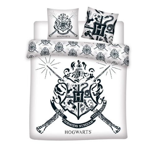 AyMax - HARRY POTTER - Copripiumino (240X220cm) + Federe (2X65X65cm) : "Hogwarts" - Disponibile in 2/3 giorni lavorativi