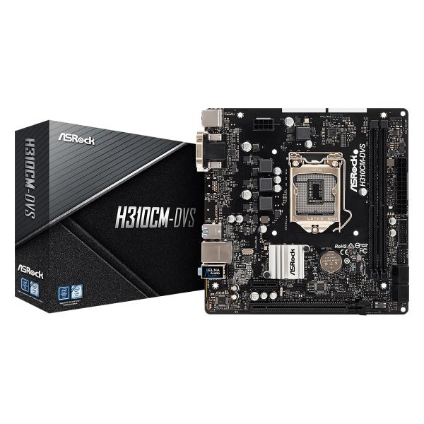 ASRock H310CM-DVS Scheda Madre Intel LGA 1151 (8a 9a gen) - Disponibile in 2-4 giorni lavorativi