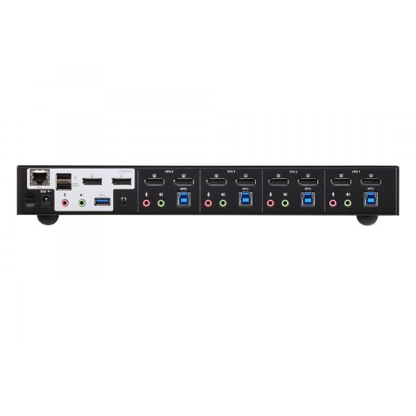 Aten Switch KVMP schermo doppio USB 3.0 4K DisplayPort a 4 porte - Disponibile in 6-7 giorni lavorativi