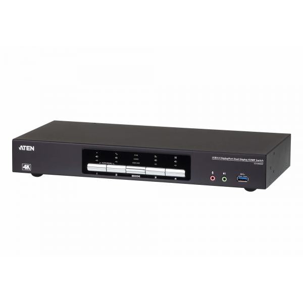 Aten Switch KVMP schermo doppio USB 3.0 4K DisplayPort a 4 porte - Disponibile in 6-7 giorni lavorativi