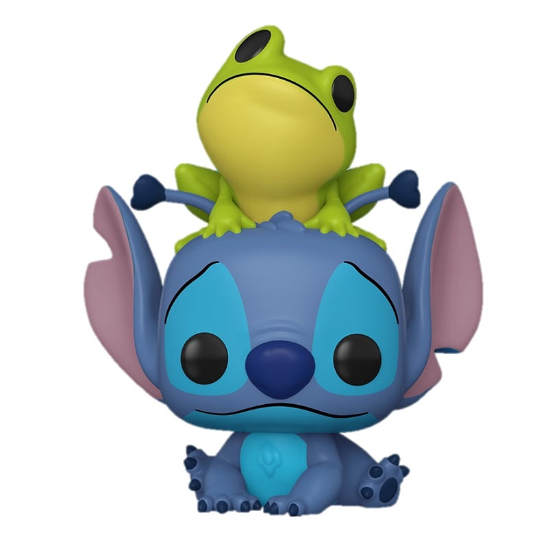Funko Pop! FUNKO POP Disney: Lilo & Stitch - 986 Stitch w/Frog (Exclusive) 9 cm - Disponibile in 2/3 giorni lavorativi