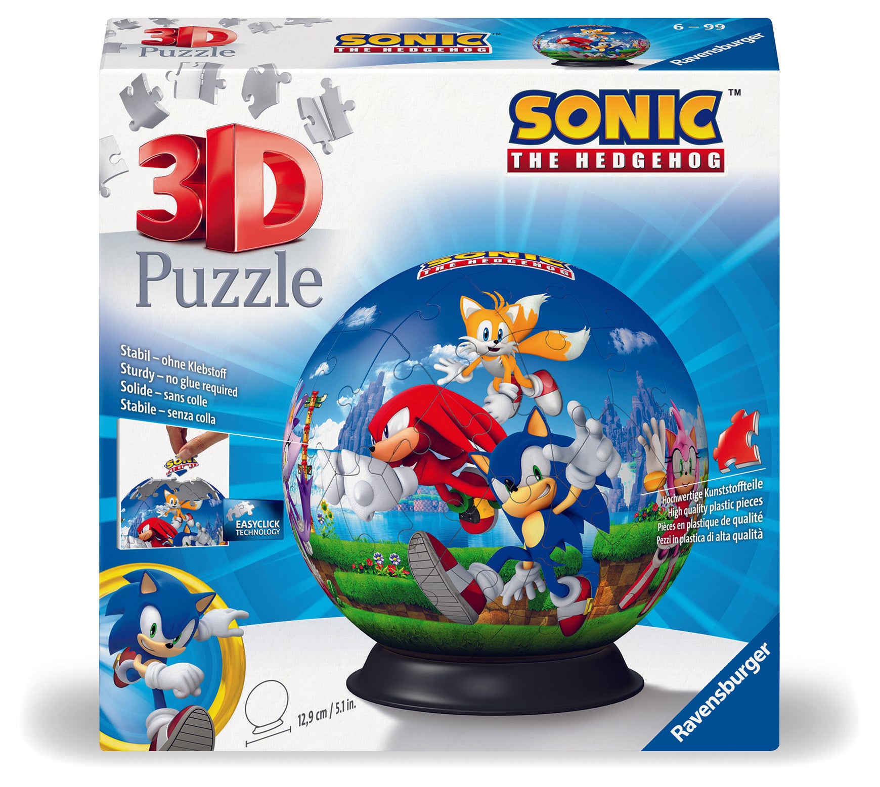RAVENSBURGER Puzzle-Ball SonictheHedgehog 3D Puzzle 72 pz - Disponibile in 2/3 giorni lavorativi