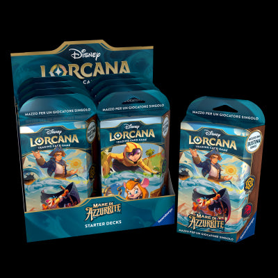 RAVENSBURGER DISNEY: LORCANA - SET 6 MARE DI AZZURRITE STARTER DECK DISPLAY (8 MAZZI) - ITA - Disponibile in 2/3 giorni lavorativi