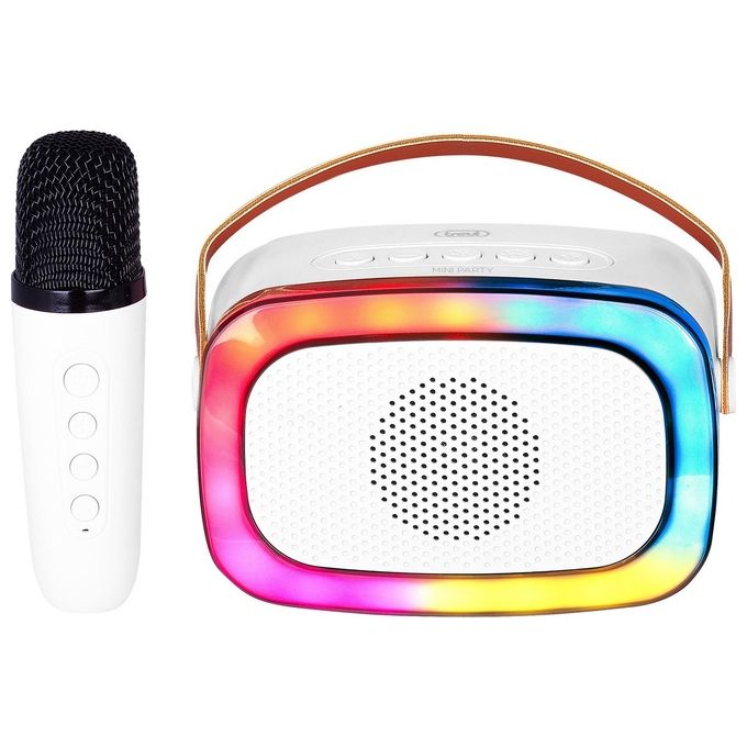 Trevi XR 8A01 MiniParty Altoparlante Karaoke Bluetooth Bianco - Disponibile in 3-4 giorni lavorativi