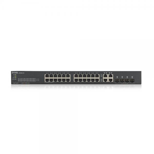 SWITCH ZYXEL GS1920-24V2 24P GIGABIT+4P DUAL GIGABIT-IPv6,VLAN,QoS,IGMP-Design senza ventole,Rack,WEB MANAGED FREE Nebula Basic - Disponibile in 3-4 giorni lavorativi