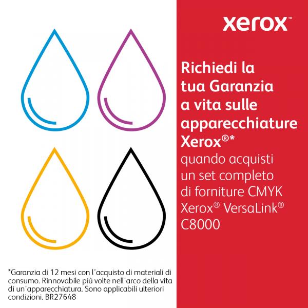 Xerox Cartuccia toner Ciano da 16.500 pagine per VersaLink C8000 / C8000W (106R04050) - Disponibile in 6-7 giorni lavorativi