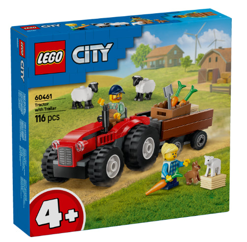 LEGO 60461 Trattore agricolo rosso con rimorchio e pecore - Disponibile in 2/3 giorni lavorativi