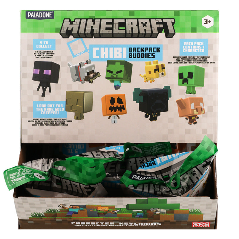PALADONE Minecraft Backpack Buddies Series 3 Display (24 pezzi) - Disponibile in 2/3 giorni lavorativi