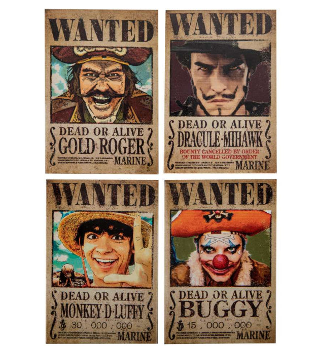 CINEREPLICAS 103481 - One Piece Wanted : set 4 magneti - Disponibile in 2/3 giorni lavorativi